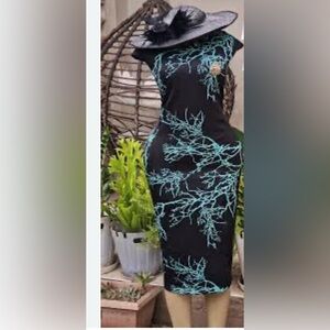 New York & Company  Black and Blue Dress